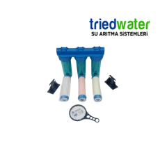 KİREÇ ÖNLEYİCİ ÜÇLÜ BİNA GİRİŞ FİLTRESİ YEDEK FİLTRELER DAHİL